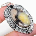 Natural Septerian Stone, Spinel Gemstone 925 Sterling Silver Pendant 2.40 f9h40