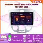 9-tolline autostereo raadio Carplay jaoks Chevrolet Lacetti J200 2004-2008 Android Car Multimeedia Videopleier GPS Navigatsioon WIFI 2+32GB 2+32GB,black