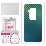 apgo Protective Skin Sticker for the back compatible with Motorola One Zoom, Wrap Film, Foil, Vinyl - Pattern Carbon Chameleon CAKA1