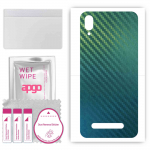 apgo Protective Skin Sticker for the back compatible with Doogee Y8C, Wrap Film, Foil, Vinyl - Pattern Carbon Chameleon CAKA1