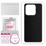 apgo Protective Skin Sticker for the back compatible with Honor X8A, Wrap Film, Foil, Vinyl - Pattern Carbon Black