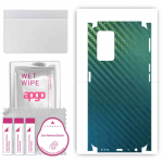 apgo Protective Skin Sticker for the back+sides compatible with Oppo K10, Full Wrap Film, Foil, Vinyl - Pattern Carbon Chameleon CAKA1