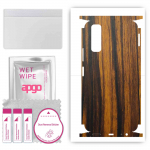 apgo Protective Skin Sticker for the back+sides compatible with vivo Y51s, Full Wrap Film, Foil, Vinyl - Pattern Tigerwood