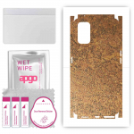 apgo Protective Skin Sticker for the back+sides compatible with Realme X7, Full Wrap Film, Foil, Vinyl - Pattern Rusty Copper