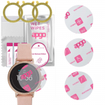 3x apgo Ultra-Clear Hybrid protective glass compatible with Fossil FTW6015 Q Venture, flexible nano glass, great replacement for tempered glass, scrat