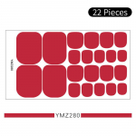 K&uuml;psetusvaba &uuml;hev&auml;rvilised varbak&uuml;&uuml;nte kleebised n&auml;itavad valget v&auml;rvi Veekindlad lihtsad moodsad k&uuml;&uuml;nekleebised manik&uuml;&uuml;ri kleebised 3 pcs with a set