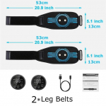EMS Muscle Stimulator Tooner K&otilde;hu Toniseeriv V&ouml;&ouml; Keha Salendav Massager K&otilde;ht Talje Selg K&auml;si Jalg Fitness Massaaž USB laadimine 2Leg Belts