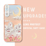 P&otilde;rutuskindel Cartoon Astronaut Crystal Case T&auml;iskaanega kaamerakaitse L&auml;bipaistev pehme telefoni korpus Huawei Honor iPhone Infinix Tecno jaoks Honor 20