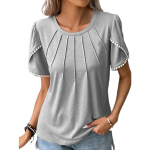 HNXC naiste moe vabaaja suvine &uuml;hev&auml;rvilise tr&uuml;kiga l&uuml;hikeste varrukatega O-kaelusega pluusid ja s&auml;rgid XXXXL