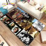 3D B-Beatlesi rokkb&auml;ndi ala vaip, vaipvaip kodu elutuppa, laste magamistoa diivani uksemati sisekujundus, lapsed m&auml;ngivad libisemiskindlat p&otilde;randamatti 120x160cm(47x62in)