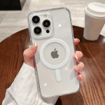 Magesafe'i magnetilise l&auml;bipaistva juhtmevaba laadimis&uuml;mbrise jaoks iPhone 11 12 13 14 15 Pro Max Plus Mini X 7 8 SE p&otilde;rutuskindla arvutikaane jaoks For iPhone 7 8 puhas