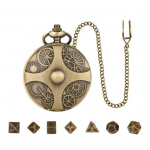 Mini DND t&auml;ringukomplekt Steampunk Gear Taskukella T&auml;ringukomplekt Metallist D&D T&auml;ringum&auml;ng Rollim&auml;ngud Lauam&auml;ngud Aksessuaarid lauaseiklusteks pronksi