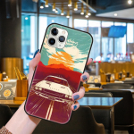 Telefoni&uuml;mbris Apple iPhone 13 12 11 Mini Pro MAX SE X XS XR 8 7 6 S Plus mustale kaanele, pehme tagak&uuml;ljega silikoonist &uuml;mbrised auto GTR-ile iPhone 6 ( 6S ) Plus
