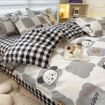 Voodipesu 1,8 m voodilina tekikate, kaheinimese &uuml;histuba, 3tk/4tk komplekt 2.2m 4-piece set