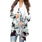 Naiste iseseisvusp&auml;eva printimisega pikkade varrukatega eesmine kardigan, tr&uuml;kiga kerge jakk L sinine