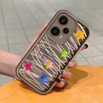 Pehme silikoonist ruudukujulise redeliga printimismustriga telefoni korpus, t&auml;iskaanega kaamera p&otilde;rutuskindel kaitse kummist &uuml;mbris Xiaomi Redmi jaoks Redmi Note 10T 5G pruun