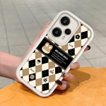 Pehme silikoonist ruudukujulise redeliga printimismustriga telefoni korpus, t&auml;iskaanega kaamera p&otilde;rutuskindel kaitse kummist &uuml;mbris Xiaomi Redmi jaoks Redmi Note 12 Pro 4G valge