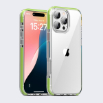 KEYSION L&auml;bipaistev p&otilde;rutuskindel &uuml;mbris iPhone 16 Pro Maxile V&auml;rviline kokkup&otilde;rge L&auml;bipaistev silikoon+PC telefoni&uuml;mbris iPhone 15 Pro Maxile for iPhone 15 Pro hall v&auml;rv