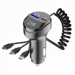 Auto MP3-m&auml;ngija Fm-saatja Juhtmeta Bluetooth 5.0 helivastuv&otilde;tja autokomplekt C-t&uuml;&uuml;pi vabak&auml;e USB-kiirlaadija iPhone Huawei jaoks