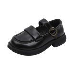 Laste printsessikingad S&uuml;gis Uued printsessi stiilis t&uuml;drukute nahast kingad 26 must