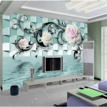 Suur Tapeet 3d Roos Geomeetriline Seinamaaling Lihtne TV Taust Seinapaberid Kodu Dekoratsioon 200 cm(W) x 140 cm(H)