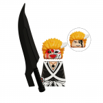 Anime BLEACH ehitusplokid Ichigo Kurosaki Getsuga Tenshou Yamamoto Genryusai Shigekuni figuurid Tellised KDL816 KDL820 KDL824