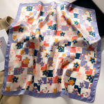 70 * 70 cm uus siidist v&auml;ike kandiline sall naiste kaela kaitseks Professionaalne sall Mitmek&uuml;lgne juukseside peasall sall 70*70CM