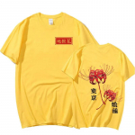 Jaapani anime Tokyo Ghoul Spider Lily T-s&auml;rk Suurem&otilde;&otilde;tmelised t&auml;navar&otilde;ivad Paarid T-s&auml;rgid Unisex WoUnisex Lahedad Kanekiken Graafilise tr&uuml;kiga T-s&auml;rgid 2XL