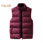 Meeste vestiga krae varrukateta lukuga taskud, &uuml;hev&auml;rvilised vesti mantel, paksendatud soe tuulekindel vest v&auml;lisr&otilde;ivad M must