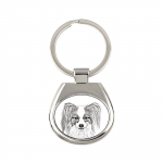 Papillon, Continental Toy Spaniel, Butterfly dog - keychain with a dog, keychain with a print, personalized pendant from the Art-Dog brand