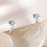 Kalasaba K&otilde;rvar&otilde;ngad Naiste Suvised Kerge Luksus Ni&scaron;i Disain Sense Sinine Vaht Kuukivi K&otilde;rvar&otilde;ngad Temperament V&auml;ikesed V&auml;rsked K&otilde;rvar&otilde;ngad