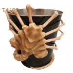 3D Facehugger Popkorni &auml;mber suure mahutavusega kaasaskantav raskeveokite metallist popkorni suupistekaussi konteiner Ulme &otilde;udusfilmide f&auml;nnidele kingitus 1pc