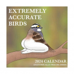 2024. aasta seinakalender linnumustriga tr&uuml;kitud suur kirjutamisruumi planeerija igap&auml;evaste korralduste tegemine naljakas seinakalender Bird