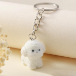 Armas flokeeriv kutsika v&otilde;tmehoidja multikas 3D v&auml;ike valge koera ripats k&otilde;rvaklappide &uuml;mbris v&otilde;lu seljakott kott auto v&otilde;tmehoidja as the picture