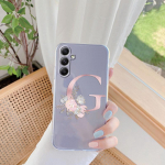 Inglise Letter Flower pehme l&auml;bipaistev silikoon&uuml;mbris Xiaomi Redmi Note 13 Pro 13C 14 Poco C65 Samsung A35 A55 M35 S24 kaamerale kaitsev p&otilde;rutuskindel kate Samsung Galaxy A11