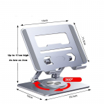 Reguleeritav s&uuml;learvuti tahvelarvuti alumiiniumsulamist alus, 360&deg; p&ouml;&ouml;rlev alus, ergonoomiline kokkupandav ja kaasaskantav s&uuml;learvuti tahvelarvuti hoidik kuni 17-tollise s&uuml;learvuti jaoks 17*15*11.5cm h&otilde;be