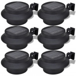 Lampes solaires pour cl&ocirc;ture goutti&egrave;re - JILI - BEST - Noir - LED 0,6W