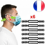 NALISSA&reg; - Extension pour masque, crochets, sangles en silicone pour les oreilles