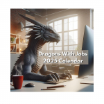 Dragons With Jobs 2025 kalender, draakoni kalender, 2025 draakoni kalender, kalender One Size must