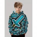 S&uuml;gisesed lasteriided 3D prinditud kapuuts pikkade varrukatega lasteriided poistele mood Multikad Dressipluus &otilde;ueriided lastele 120CM