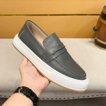 Moodsad Meeste Vabaajajalatsid Ehtne Nahk Meeste Luksuslik Briti Stiil Penny Loafers slip-on Mehed Paks Tald V&auml;litingimustes Lamedad kingad mehed mokassiinid 38 hall v&auml;rv