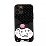 HK12 Lovely Kuromi must diivani&uuml;mbris iPhone 16 15 Plus 14 13 Pro 8 SE XR XS Max P30 Nova 5T Y5P Y6 Y7 Y8P Y9 Realme C30 C33 C31 VIVO Y36 V27 jaoks Huawei Y6 Prime 2019 pruunikas-kollane