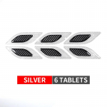 6 tk/komplekti auto helkurribad s&uuml;sinikkiust autokleebis veoauto auto mootorratta kriimustusvastane ohutuskleebis 5 v&auml;rvi valge