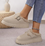 2024. aasta pahkluudega platvorm, naiste lumesaapad, seemisnahast pl&uuml;&uuml;s, soe talv Uued paksud moodsad kingad Chelsea naiste saapad 36