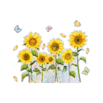 V&auml;rviline p&auml;ikesevalguse staatiline kleebis p&auml;evalille kodukaunistuse klaasakna seinakleebis