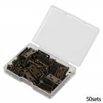 50 tk/karp Hinged+200 Kruvi Raudne Kuldne Must Pronks 4 Auku 18*16mm Mini &Uuml;mar Hinge DIY Karp Kingitused M&ouml;&ouml;bli Riistvara