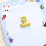 Yimu Candy Color Mini Swallowtail metallist klamber failide ja piletite jaoks sidrunikollane v&auml;rv