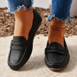 Uus Mood Naiste Oxford Kingad Kahekordse Pandlaga Slip-on Lamedad Kingad Naiste Lamedad Mustad Loaferid Mugavad Kingad Vabaaja Zapatos Mujer 36 must