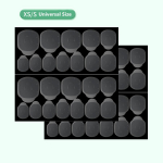 2 lehte &uuml;li&otilde;hukesed tarretisega k&uuml;&uuml;nekleebised, tahked geelm&auml;hised, kauap&uuml;siv k&uuml;&uuml;ntele surumine, kunstk&uuml;&uuml;nte manik&uuml;&uuml;r M-L