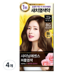 Mise-en-sc&egrave;ne Shining Essence hair dye for gray hair, 8G light brown, 4 pcs. black